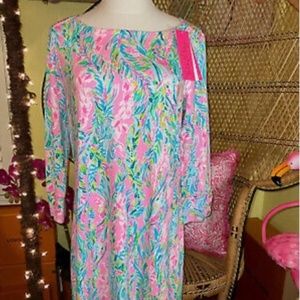 Lilly Pulitzer Dress: Sophie Size L SPF 50  Beachy Elegant!
